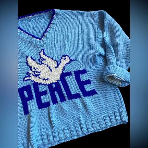 VINTAGE 70s Knit Pullover - Picture 1 of 8